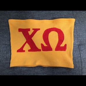 custom made chi omega tube top